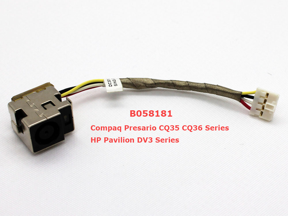 (image for) Compaq Presario CQ35 CQ36 HP Pavilion DV2 DV3 531810-001 DC301005Q00 DC301005E00 DC301006300 DC301006C00 517758-001 AC DC Power Jack Socket Connector Charging Port DC IN Cable Wire Harness